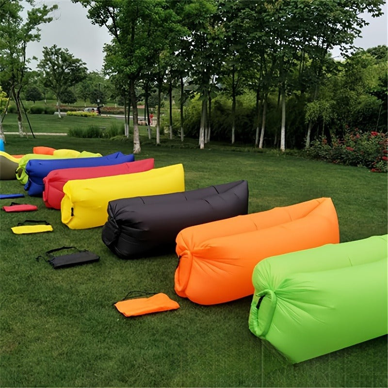 Inflatable Air Sofa Outdoor Camping Lounger 440LB Heavy Duty Quick Inflate Portable Lazy Bag Sofa Bed with Carry Bag Lightweight Compact for Beach Hiking Music Festival Travel 6 Colors