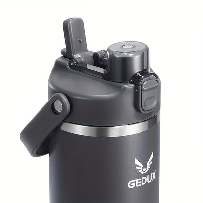 Insulated Water Bottle 32oz 40oz Stainless Steel Leak-Proof Sports Water Bottle with Handle Matte Finish Vacuum Thermos for Gym Hiking Camping Office Travel