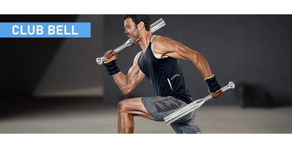 Adjustable Steel Club Bell Macebell Indian Club 6.5-17.5LB Strength Training Grip Power Workout for Men & Women