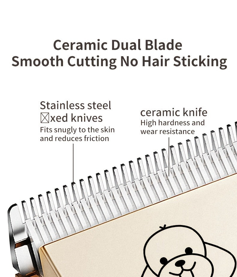 Pet Hair Trimmer USB Rechargeable Wireless Clipper for Dogs & Cats – Low Noise Electric Grooming Scissors, Lithium Battery, Home & Salon Use, Safe Low Voltage