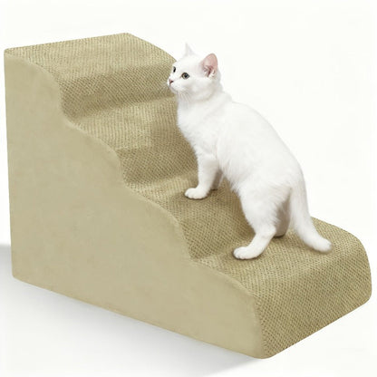 Dog Stairs for High Beds & Sofa - Extra Wide Foam Pet Steps with Non-Slip Bottom, Soft Cushioned Dog Ramp for Couch, Ideal for Small Dogs, Senior & Injured Pets, 2/3/4 Steps, 6 Colors