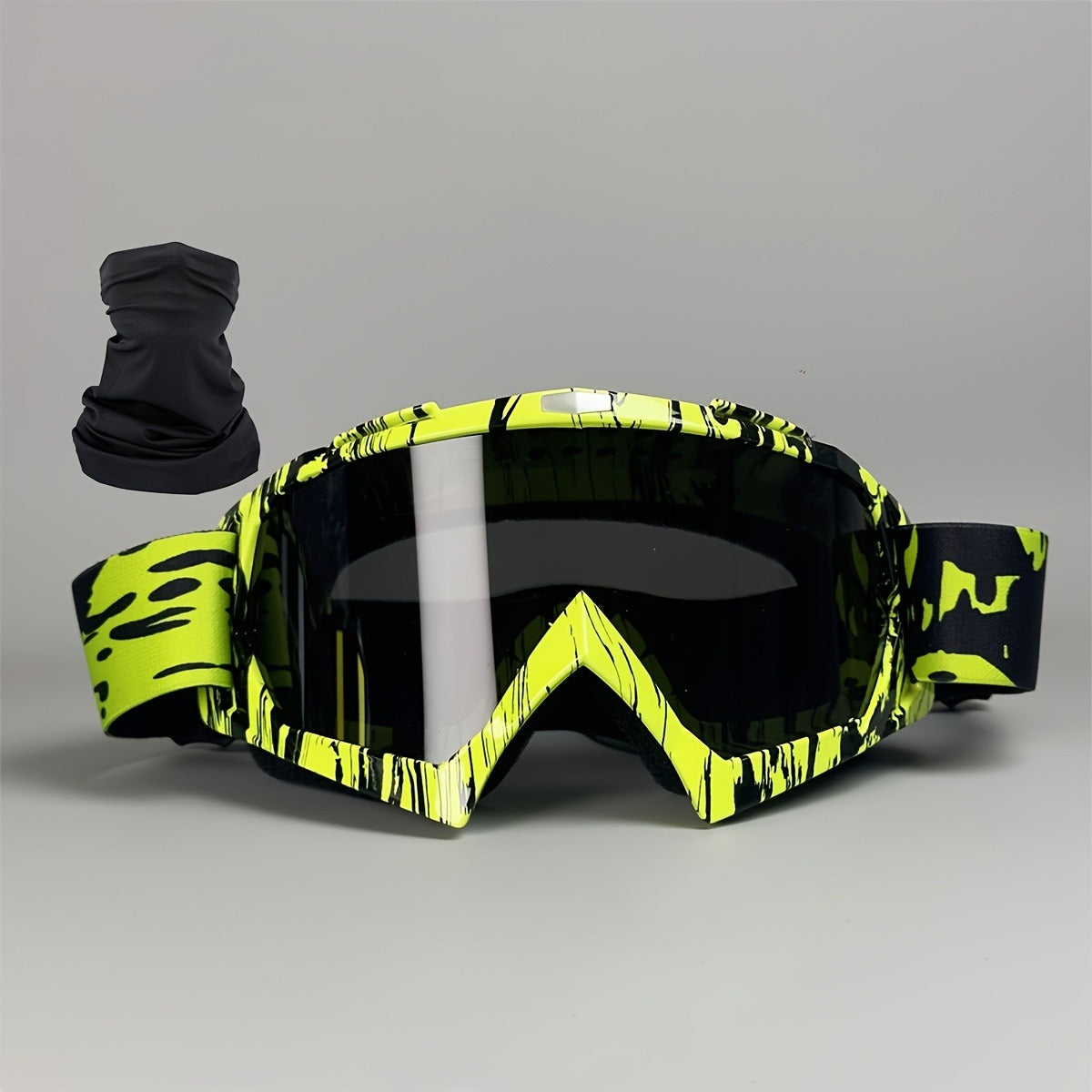 Ski Goggles Set with Black Headband – TPU Frame PC Lens Mirror Coating, Thick Foam Pad, Adjustable Strap, 28+ Color Styles, Adult Snow Goggles for Skiing & Snowboarding, Great Gift