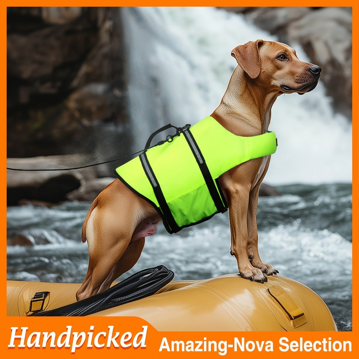 Dog Life Jacket Ripstop Swim Vest with Handle – Buoyancy Flotation Dog Life Vest for Swimming, Boating & Water Safety, Sizes XS to XL, 6 Bright Colors for Small Medium Large Dogs