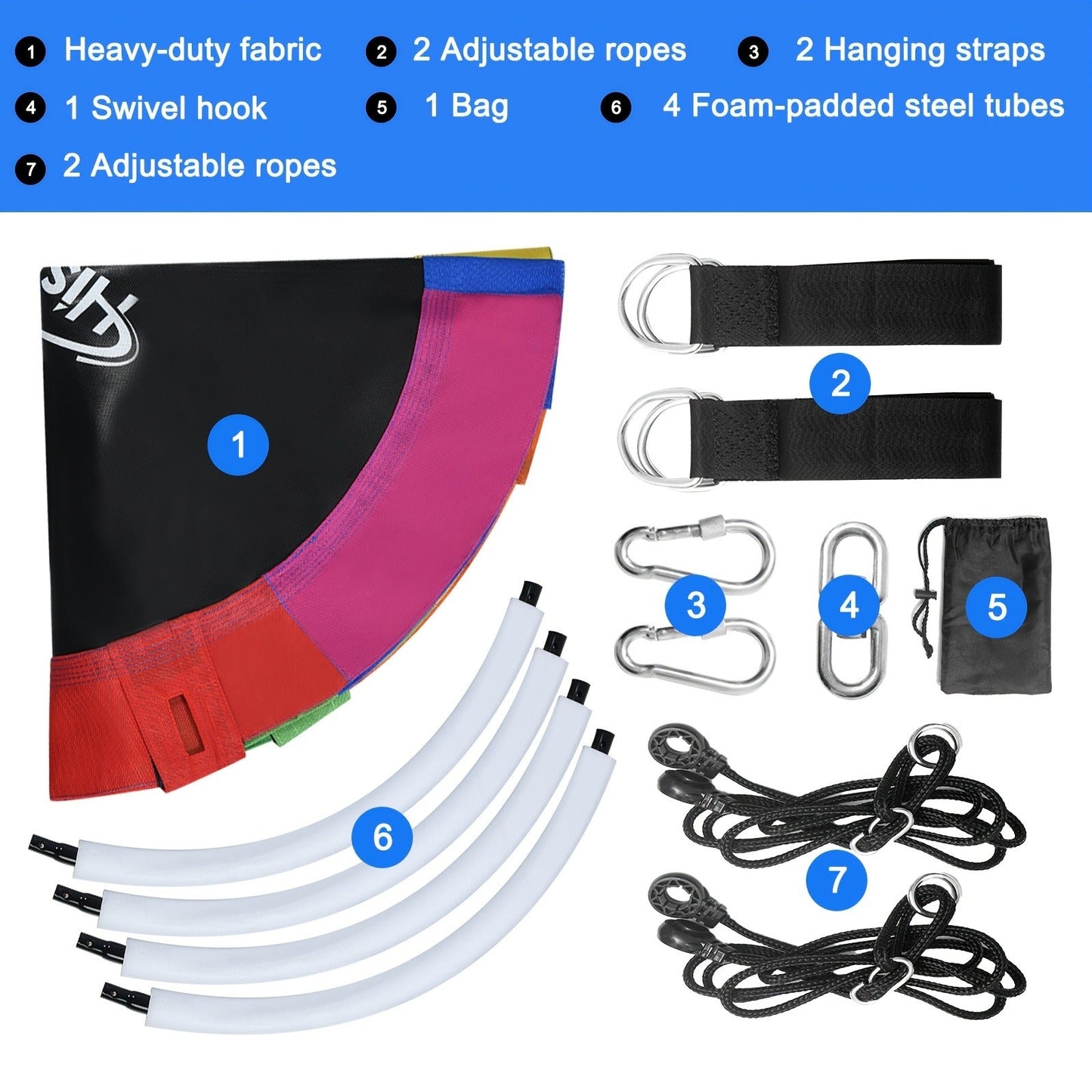 Saucer Tree Swing 43 Inch 360 Degree Rotating Flying Saucer Swing with Swivel Hanging Straps Adjustable Ropes Round Spinner Swing for Tree Swing Set Kids Outdoor