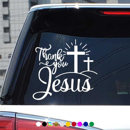 Christian God Car Stickers 4pcs – Waterproof Vinyl Bumper Decals for Cars, Laptops, Water Bottles, Motorcycles & Windows, Faith Cross Religious Sticker Set, Multi-Color Options