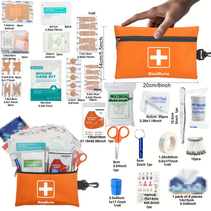 Tactical IFAK First Aid Kit Bag with Tourniquet Scissors Whistle, Portable Emergency Survival Kit for Outdoor Hiking Camping Hunting Car Boat, Multiple Sizes B373 B143 152
