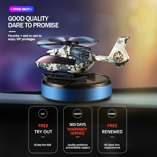 Car Air Freshener Solar Aromatherapy Diffuser Dashboard Helicopter Decoration Perfume Deodorant Auto Interior Accessories Gift for Men Women Alcohol-Free Essential Oil Scent