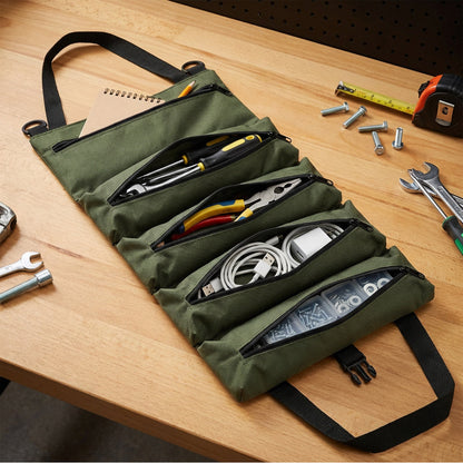 Collapsible Tool Bag Organizer for Hardware Storage | Foldable Tool Kit Bag for Carpentry Electricians Automotive Repairs Outdoor | Portable Buggy Bag Easy Transport