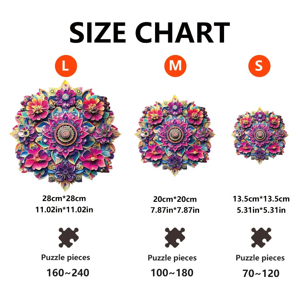 Wooden Mandala Puzzle for Adults – Unique Irregular Animal Shaped Pieces, Exquisite Gift Box, Decorative Art Jigsaw Brain Teaser, Birthday Christmas Holiday Gift for Women Men Teens