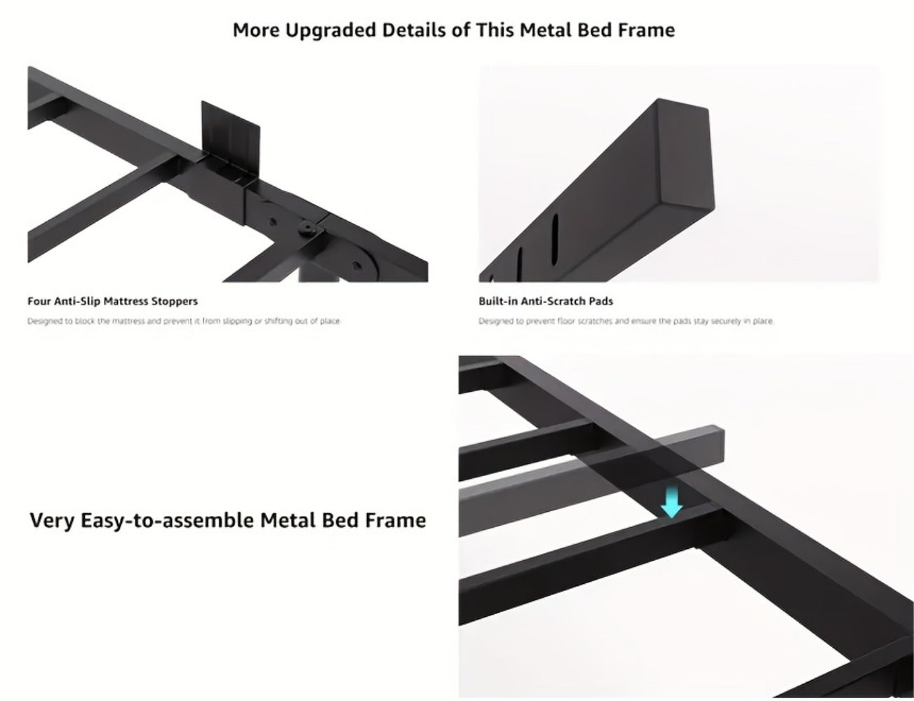 14-Inch Heavy-Duty Bed Frame, Bedroom Platform Bed for Bedroom Comfort and Support detail image - detail view 20