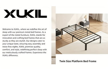 14-Inch Heavy-Duty Bed Frame, Bedroom Platform Bed for Bedroom Comfort and Support detail image - detail view 22