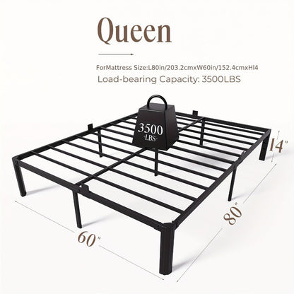 14-Inch Heavy-Duty Bed Frame, Bedroom Platform Bed for Bedroom Comfort and Support detail image - detail view 4