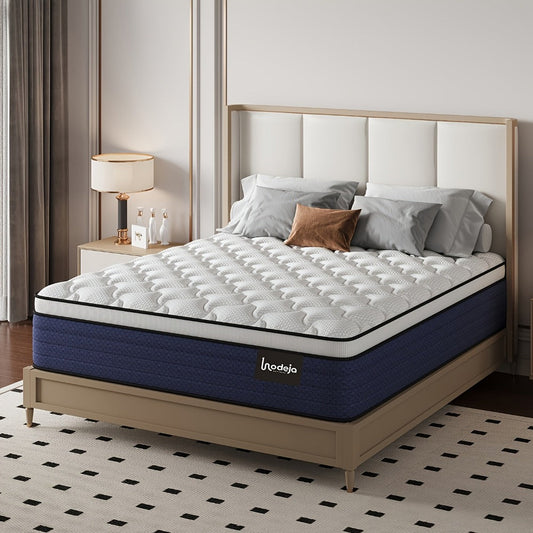 Hybrid Mattress in a Box Memory Foam Pocket Springs Euro Top Medium Firm 8 10 12 14 Inch shown in the main product view