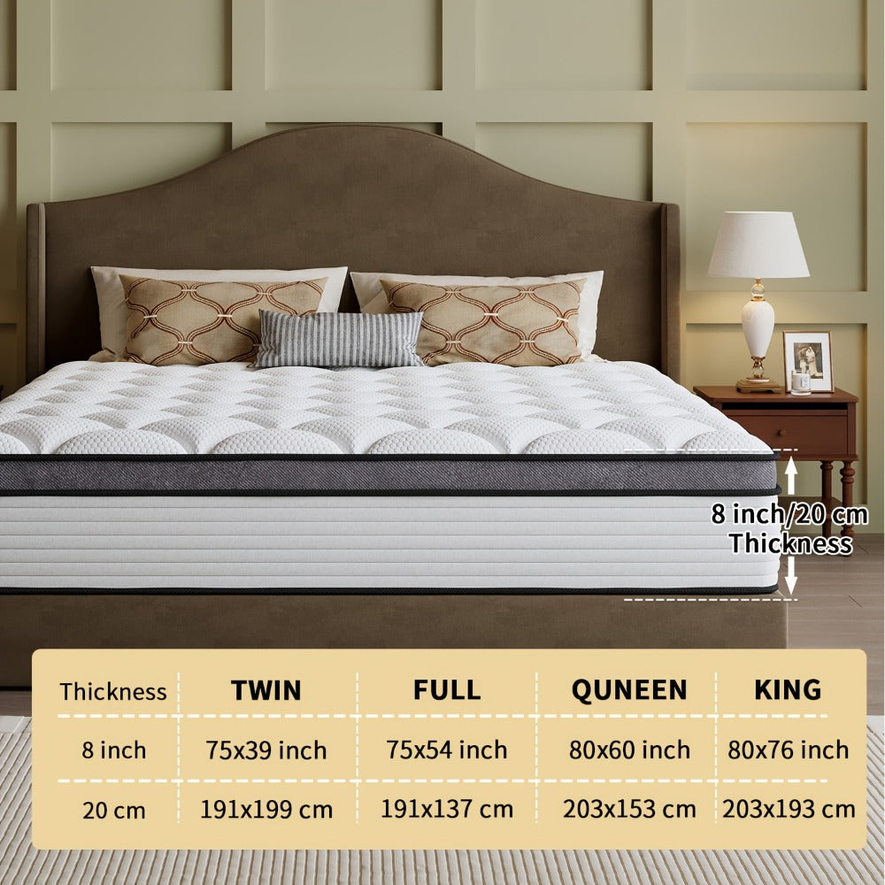 14-Inch Mattress, Medium-Firm Bed Mattress for Bedroom Comfort and Support detail image - detail view 3