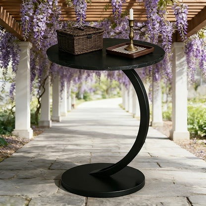 Outdoor Side Table shown in the High Cold Night Black Sky option