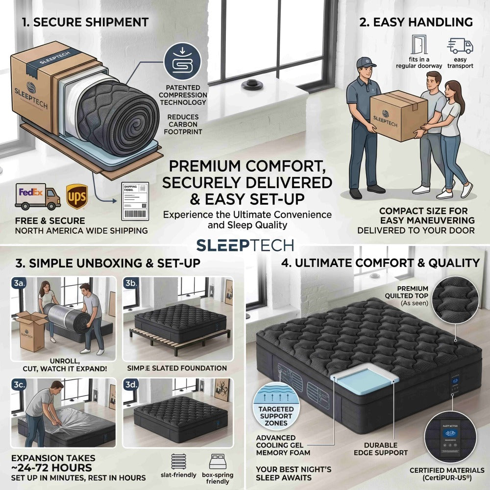 14-Inch Twin Mattress with Pocket Springs, Medium-Firm Bed Mattress for Bedroom detail image - detail view 11
