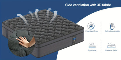 14-Inch Twin Mattress with Pocket Springs, Medium-Firm Bed Mattress for Bedroom detail image - detail view 15