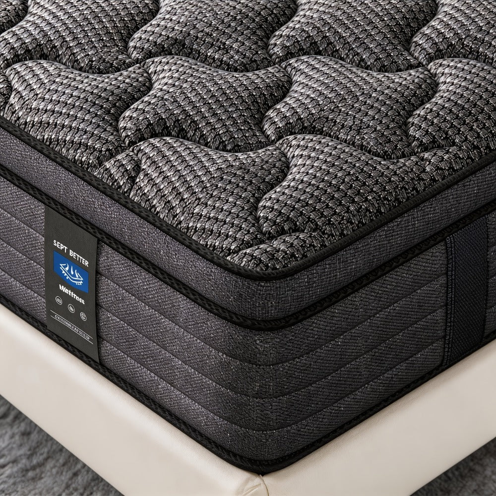 14-Inch Twin Mattress with Pocket Springs, Medium-Firm Bed Mattress for Bedroom detail image - detail view 5