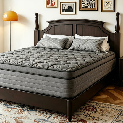 14-Inch Twin Mattress with Pocket Springs, Medium-Firm Bed Mattress for Bedroom detail image - detail view 6
