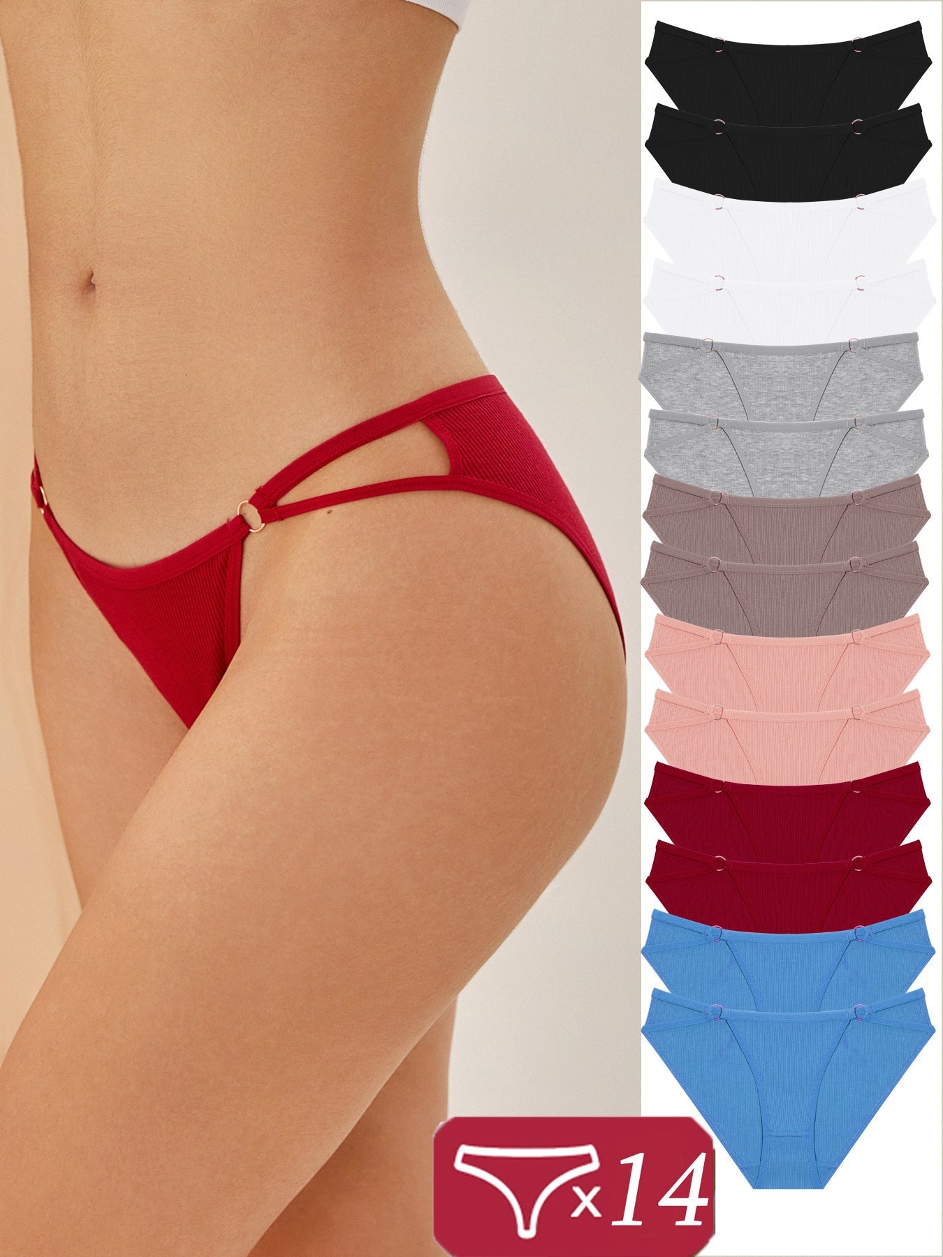 14-Pack Women's Bikini Briefs - Soft Seamless Everyday Comfort