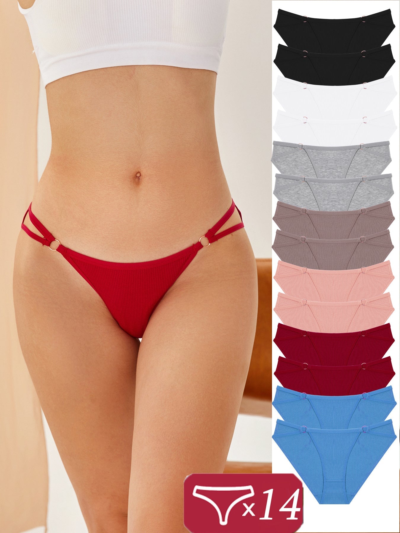 14-Pack Women's Bikini Briefs - Soft Seamless Everyday Comfort