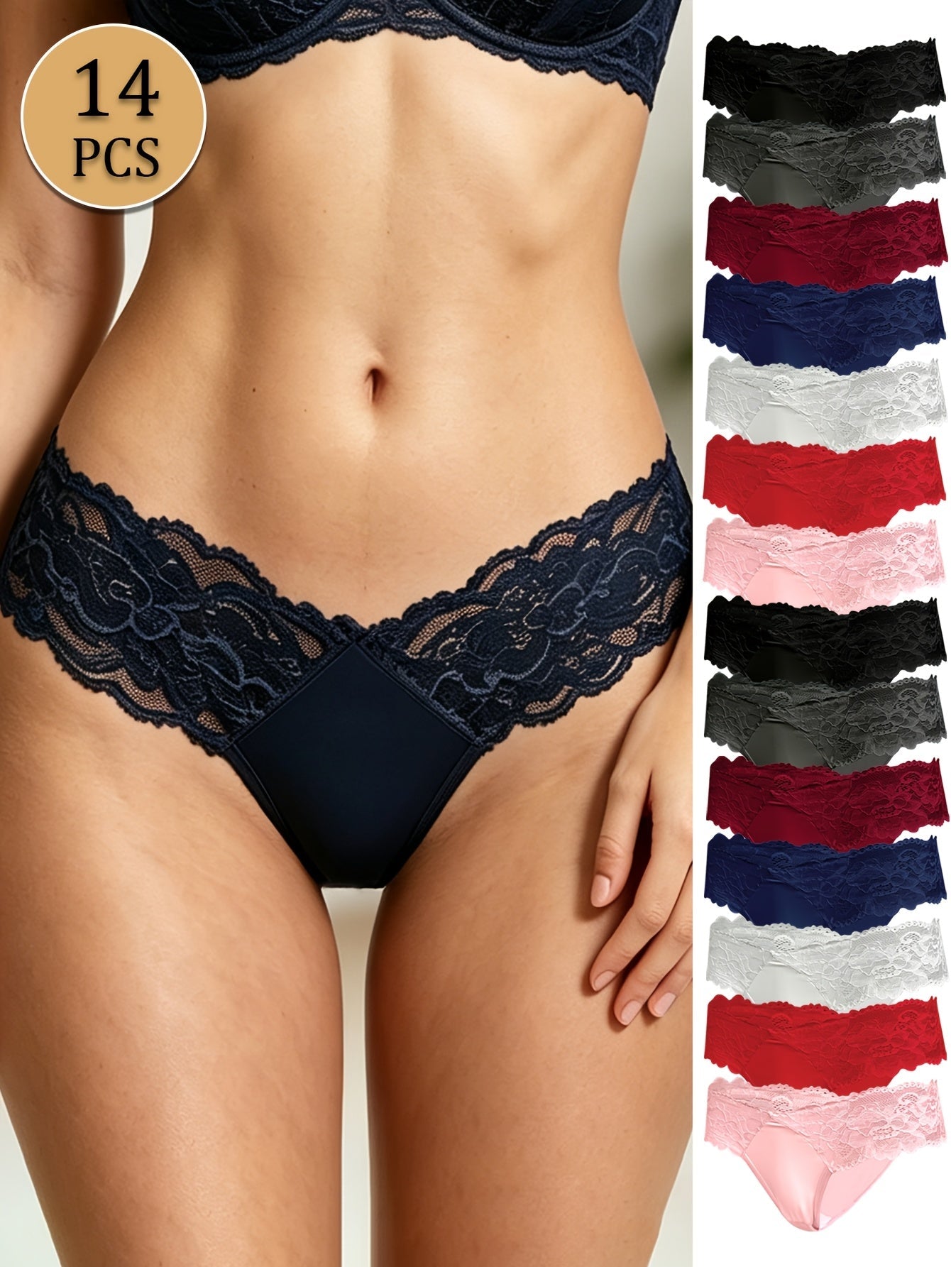 Women's Mixed colors Lace Floral Bikini - product view 2