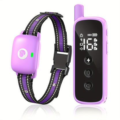 Dog Training Collar with Remote – Rechargeable E-Collar with 2600Ft Range, Beep, Vibration & Shock Modes, Security Lock | 1, 2 or 3 Dog Sets