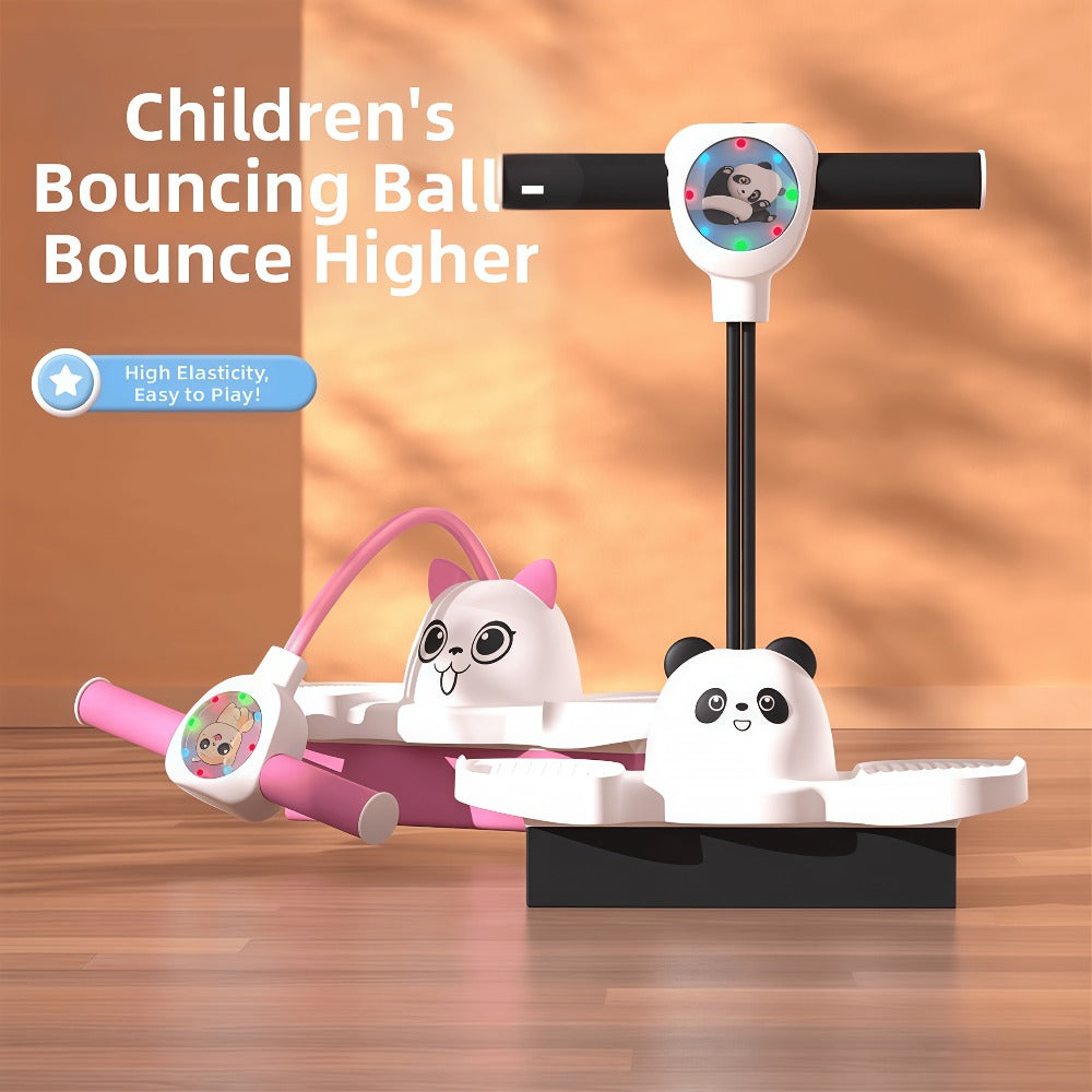 Hop Ball for Kids & Adults Luminous – Thickened Non-Slip Rubber Bouncing Balance Ball, Princess Pink & Panda Black, Fun Indoor Outdoor Active Play | Best Birthday Gift for Boys and Girls