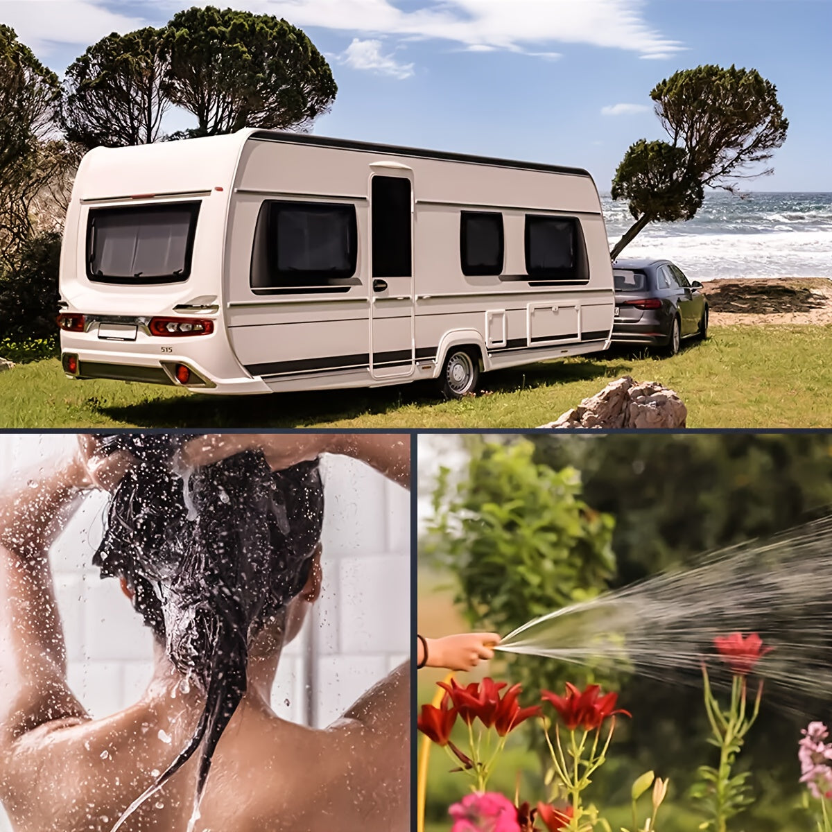 1/2/3pcs 12V Self Priming Sprayer, 130PSI High Pressure Portable Electric Water Pump, Durable ABS Material, for Camper Van, Car Wash, Tap Water Pressurization, Fish Tank, Bath, RV, And More, Without Battery