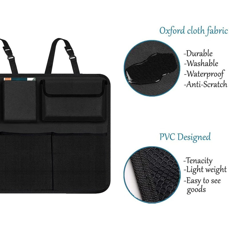 Car Trunk Organizer, Large Capacity Car Organizers And Storage with 8 Pockets, Waterproof Backseat Hanging Organizer for SUV, Truck, MPV, Interior Additions for Men And Women