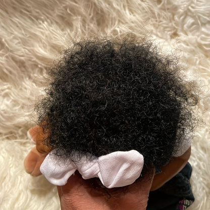 Reborn Baby Doll 19 Inch Curly Blue Hair with Sleeping Sounds Soft Cloth Body & 2.6lbs Lifelike Weight – Hand-Painted Details Includes Outfit Pacifier Plush Toy & Birth Certificate, Newborn Gift Ages 3+ 49cm