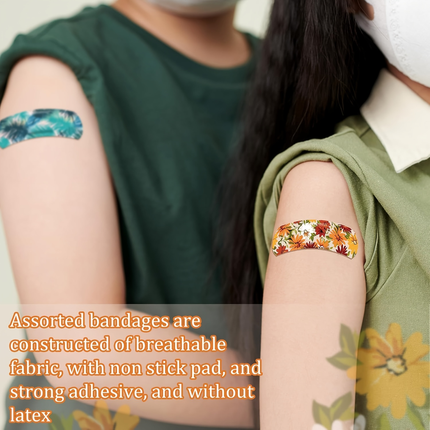 Fun Adhesive Bandages 180pcs 12 Styles – Hearts, Animals & Faces Flexible Fabric Bulk Bandage Pack with Non-Stick Pad, Breathable Wound Care Strips for Women, Men, Kids, Cuts, Scrapes, First Aid & Camping