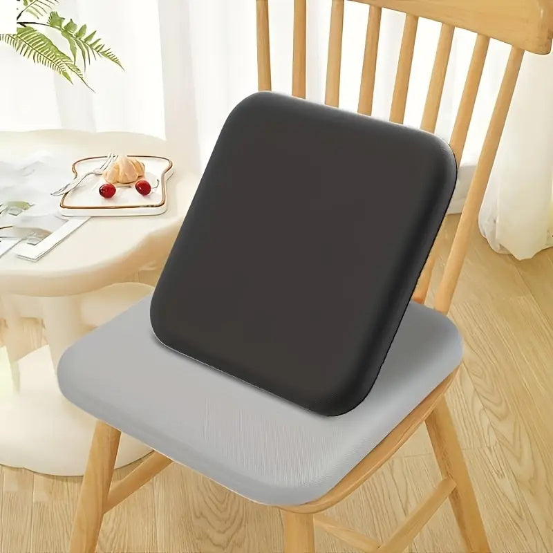 Comfort Seat Pad - 1.5-Inch Resilient Memory Foam Core with Detachable Fabric Cover, Textured Bottom Grip for Office/ School/ Truck Seats, Evenly Distributes Weight for Better Posture