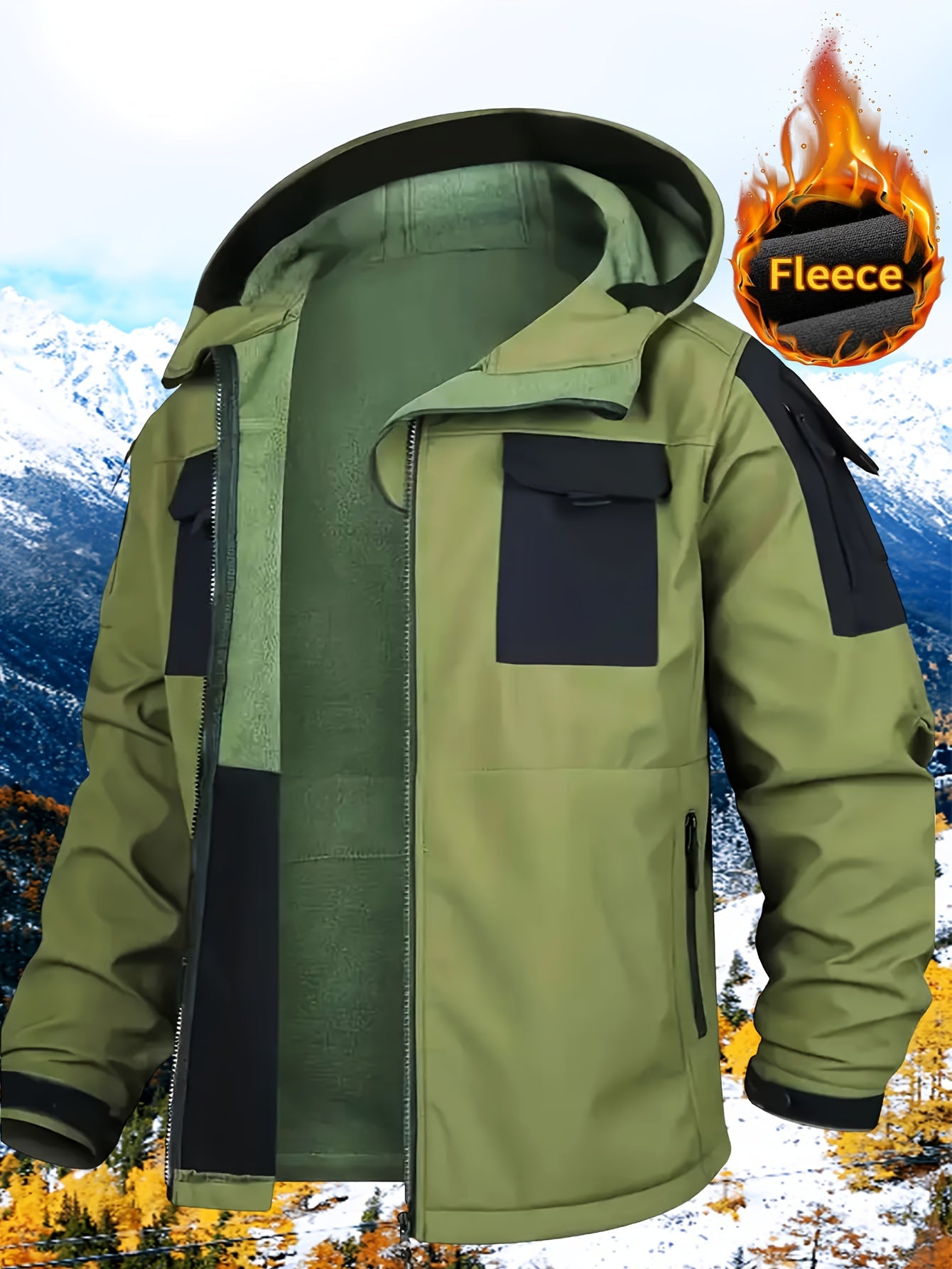 Men's Versatile Fleece Zip-Up Coat
