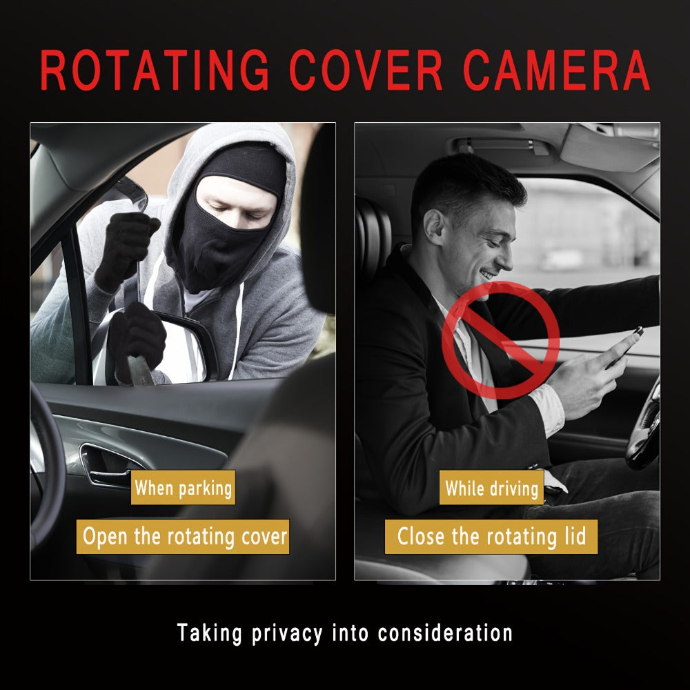 4-Channel 360° Dash Cam 1080P Front + 720P Rear Left Right All-Round Coverage, Quad-Screen Split Display, Night Vision, WDR, G-Sensor, Loop Recording – Optional 64GB Card