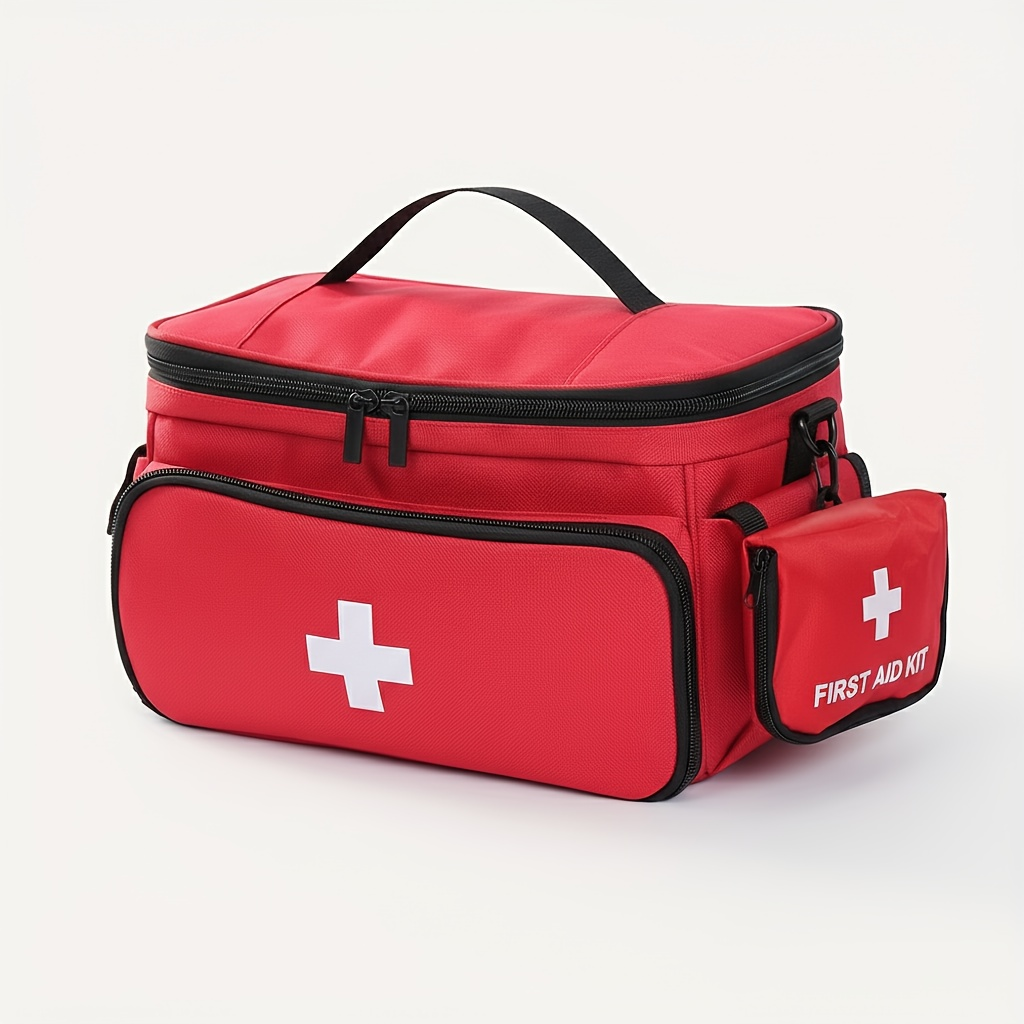 Medicine Storage Bag Organizer – Household First Aid Kit Bag, Portable Medicine Cabinet Basket with Compartments for Home, Travel & Emergency