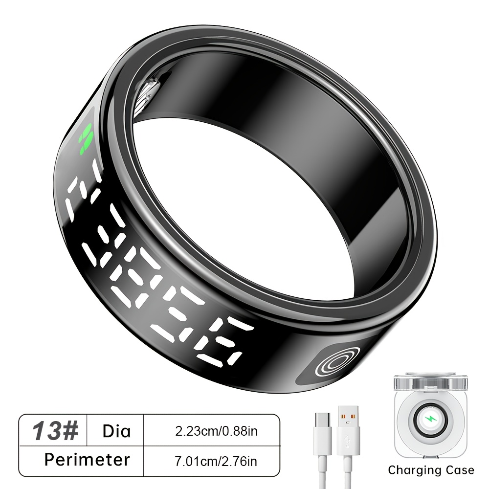 Stainless Steel Smart Ring | Fitness Monitor USB Charging Gift