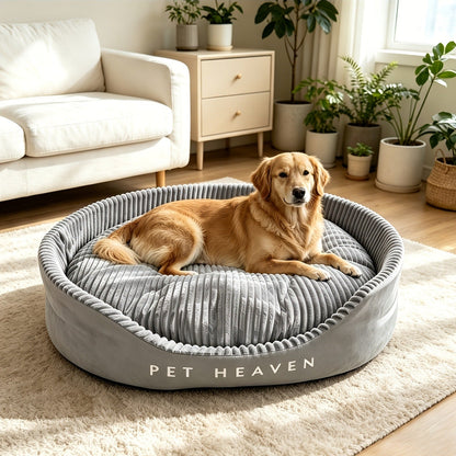 Furry Round Pet Bed for Dogs & Cats - Soft Warm Washable Dog Bed with Anti-Slip Base, Foldable Breathable Plush Cat Bed Mattress for Small Medium Large Pets, Indoor Dog Cage Pad, Sizes M-XXL