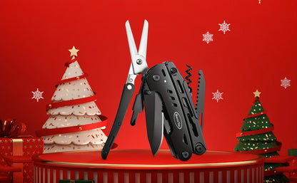 18-in-1 Stainless Steel Multitool Pocket Knife – Pliers, Scissors, Saw, Corkscrew & 9 Screwdrivers with Safety Lock & Nylon Sheath – EDC Multi-Tool for Camping, Hiking & Survival
