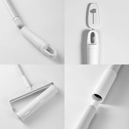 Lint Roller with 49-Inch Extendable Handle for Pet Hair Removal – Reusable Sticky Roller for Sofa, Carpet, Clothes, Floor & Furniture, Tear-Off Design, White