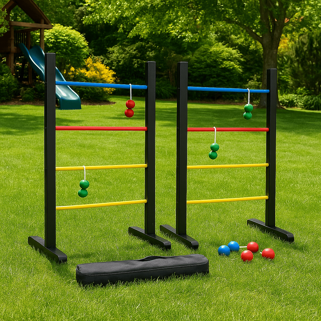 Outdoor Lawn Toss Game Set – Washer Toss & Ladder Toss for Backyard Party, Portable Yard Games for Adults Kids Family, Includes Carrying Case, Fun for Tailgate Camping Beach BBQ Gatherings