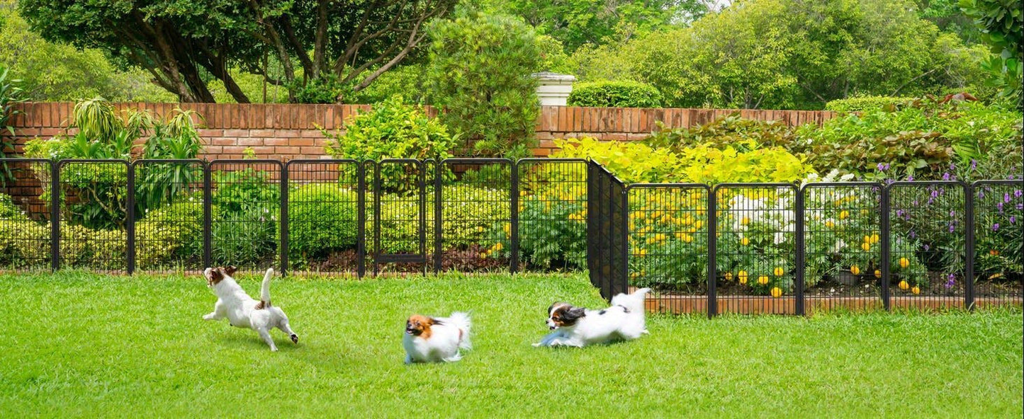 Dog Playpen Heavy Duty Foldable - 8 & 16 Panel Pet Exercise Pen for Large Medium Small Dogs, Portable Indoor Outdoor Puppy Pen for Yard Garden Camping RV, 24"/32"/40" Panel Height