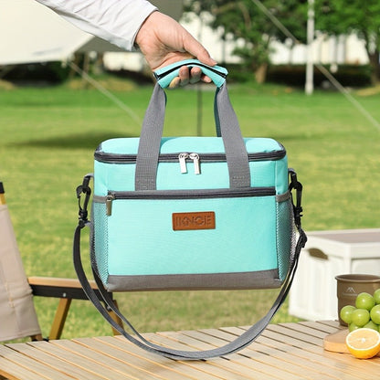 Insulated Lunch Bag Foldable Thermal Tote Leak-Proof Aluminum Foil Bento Box Carrier Reusable Cooler Bag Keeps Food Cold Fresh for Work Travel Picnic School