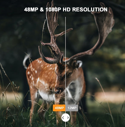 Trail Camera 48MP 4K Night Vision 0.2s Trigger 120 Degree Solar