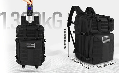 Tactical Military Backpack 50L – Large Capacity Molle Rucksack for Camping, Hiking, Hunting, Fishing & Travel, Unisex with Multiple Color Options