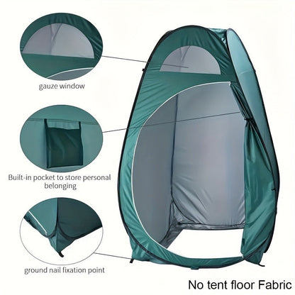 Pop-Up Privacy Shower Tent & Outdoor Changing Room – Waterproof Portable Camping Toilet Tent for Hiking Beach Fishing Backpacking, Instant Setup Dressing Room, Blue Black Regular Upgraded Styles
