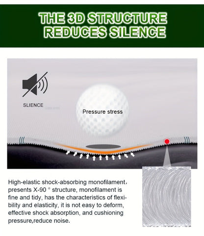 Golf Impact Screen 4K UHD – Ultra-Quiet 3D Golf Simulator Projector Screen, Wear-Resistant, Indoor Golf Training, 3 Sizes