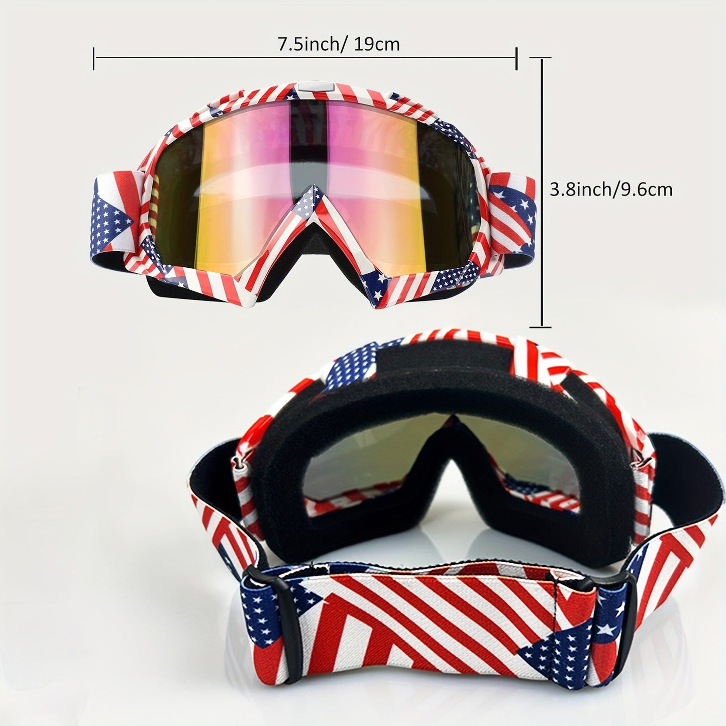 Ski Goggles Set with Black Headband – TPU Frame PC Lens Mirror Coating, Thick Foam Pad, Adjustable Strap, 28+ Color Styles, Adult Snow Goggles for Skiing & Snowboarding, Great Gift