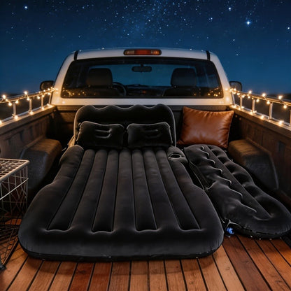 Car Inflatable Mattress SUV Back Seat Sleeping Pad Foldable Portable Travel Air Bed with Electric Pump Storage Bag Repair Kit for Camping Road Trip Outdoor Adventure Fits SUV Sedan MPV