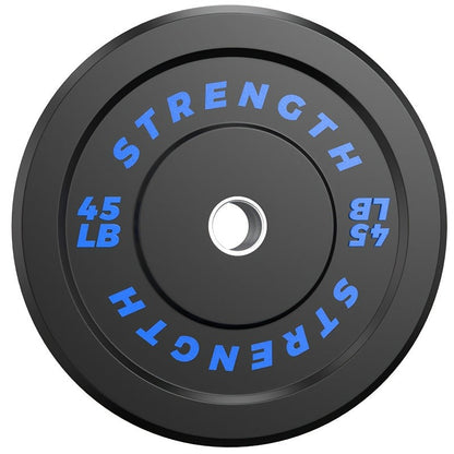 Bumper Plates – Rubber Olympic Weight Plates 10–45 lbs, 2-Inch Steel Center Ring, for Strength Training & Weightlifting, Home Gym Barbell Discs